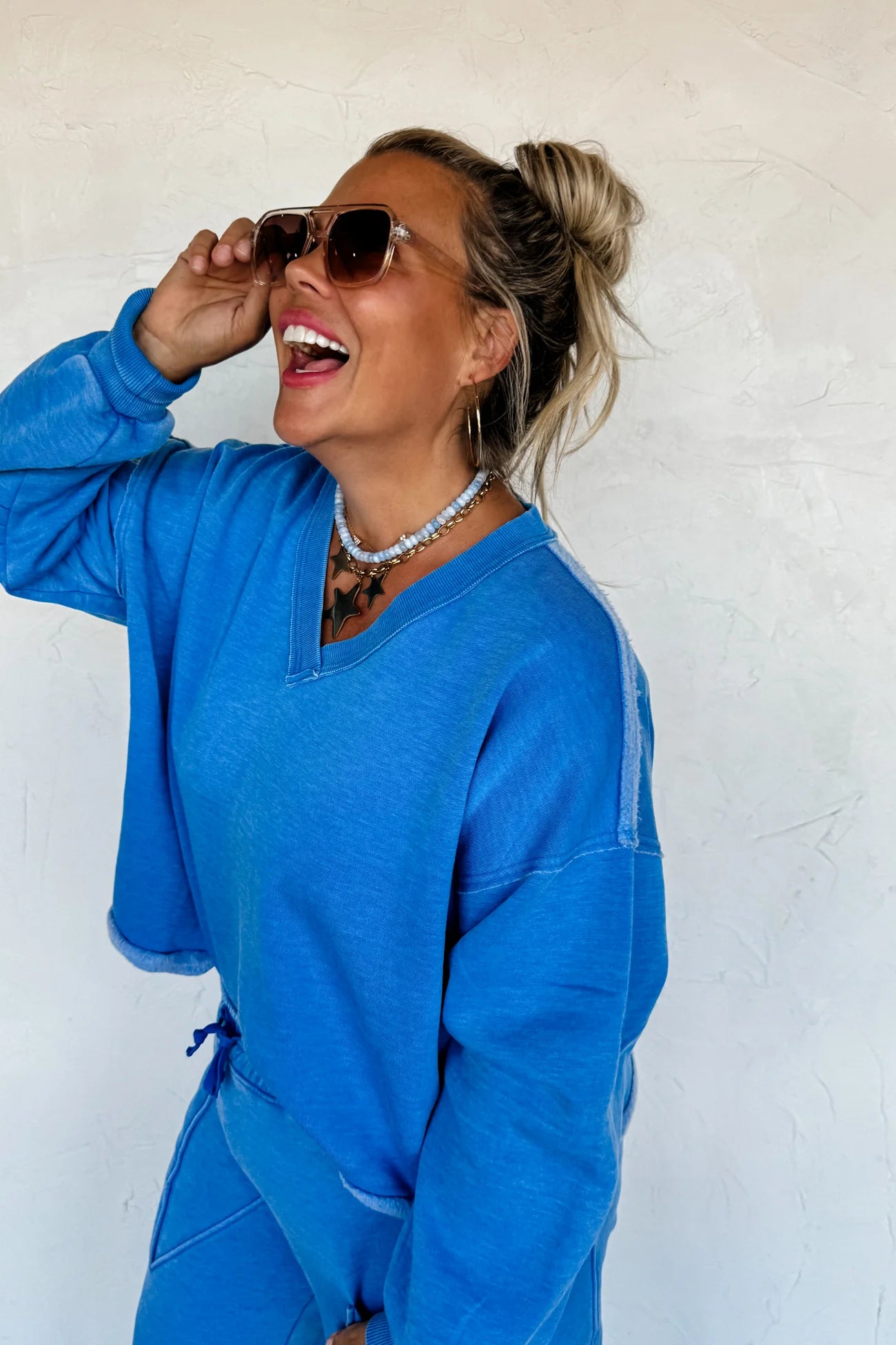 PREORDER- FADED FEELS VNECK PULLOVER