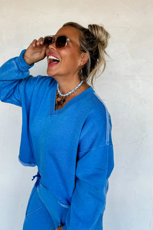 PREORDER- FADED FEELS VNECK PULLOVER