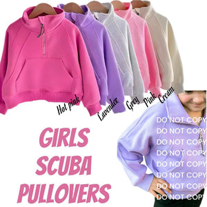 Pre-Order: Girl's Half Zip Scuba (Closing 11/4/2024)