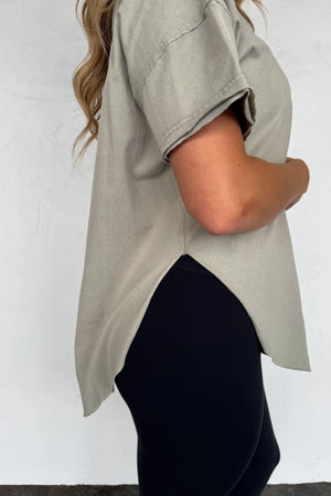 PREORDER- NEW COLORS- JOEY WASHED COTTON BOYFRIEND TEE
