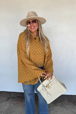 PREORDER- FALL COLORS FREE SPIRIT BELL SLEEVE TOP