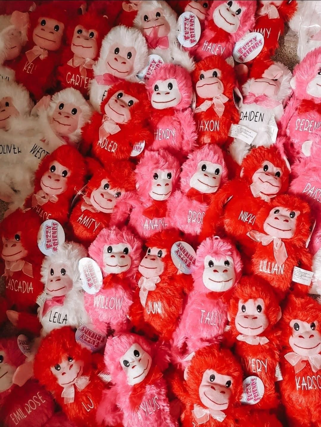 Valentines Day Personalized Monkeys {Pre-Order Closes 1/13 @8pm}