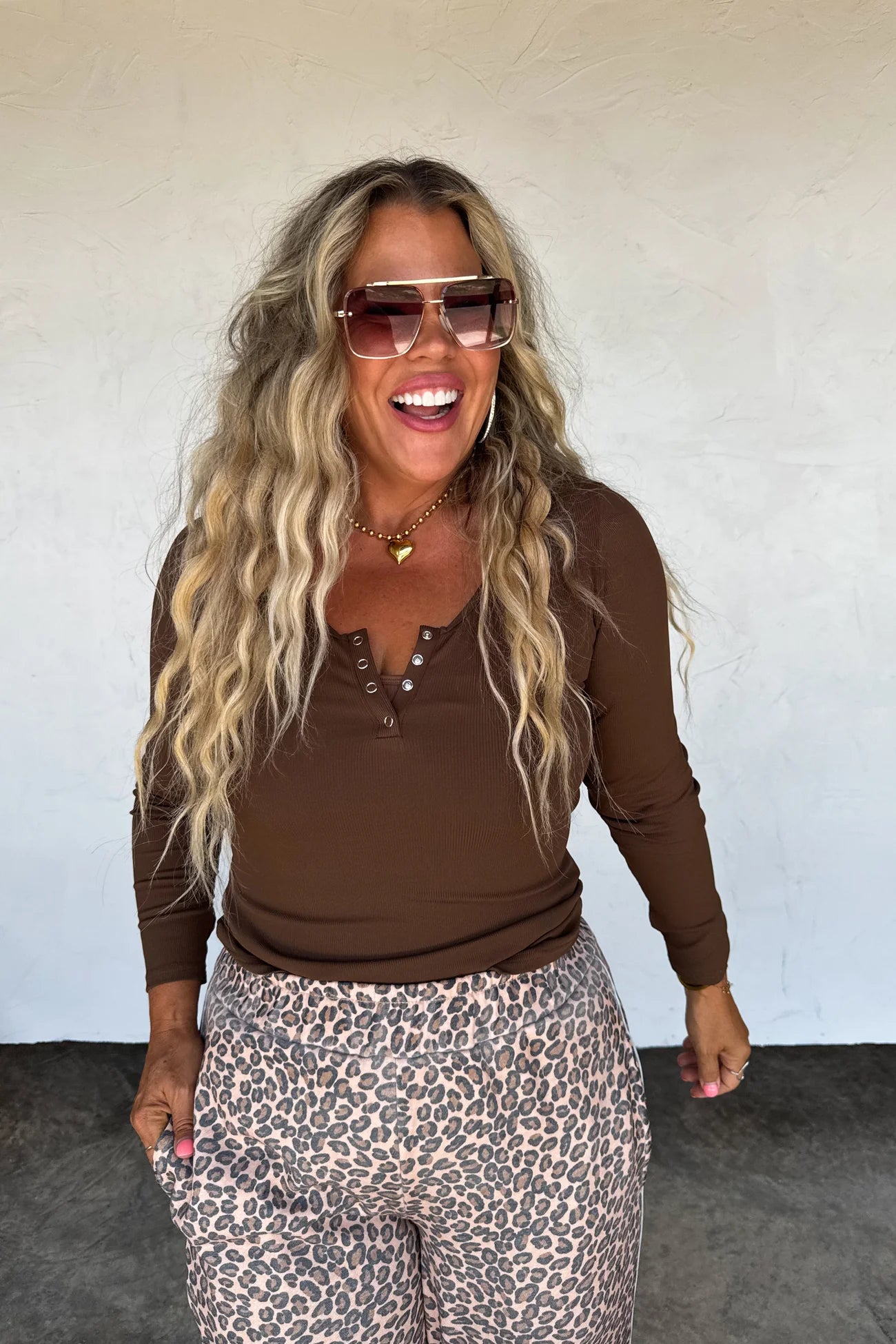 PREORDER- FALL BROOKLYN SNAP HENLEY TOP