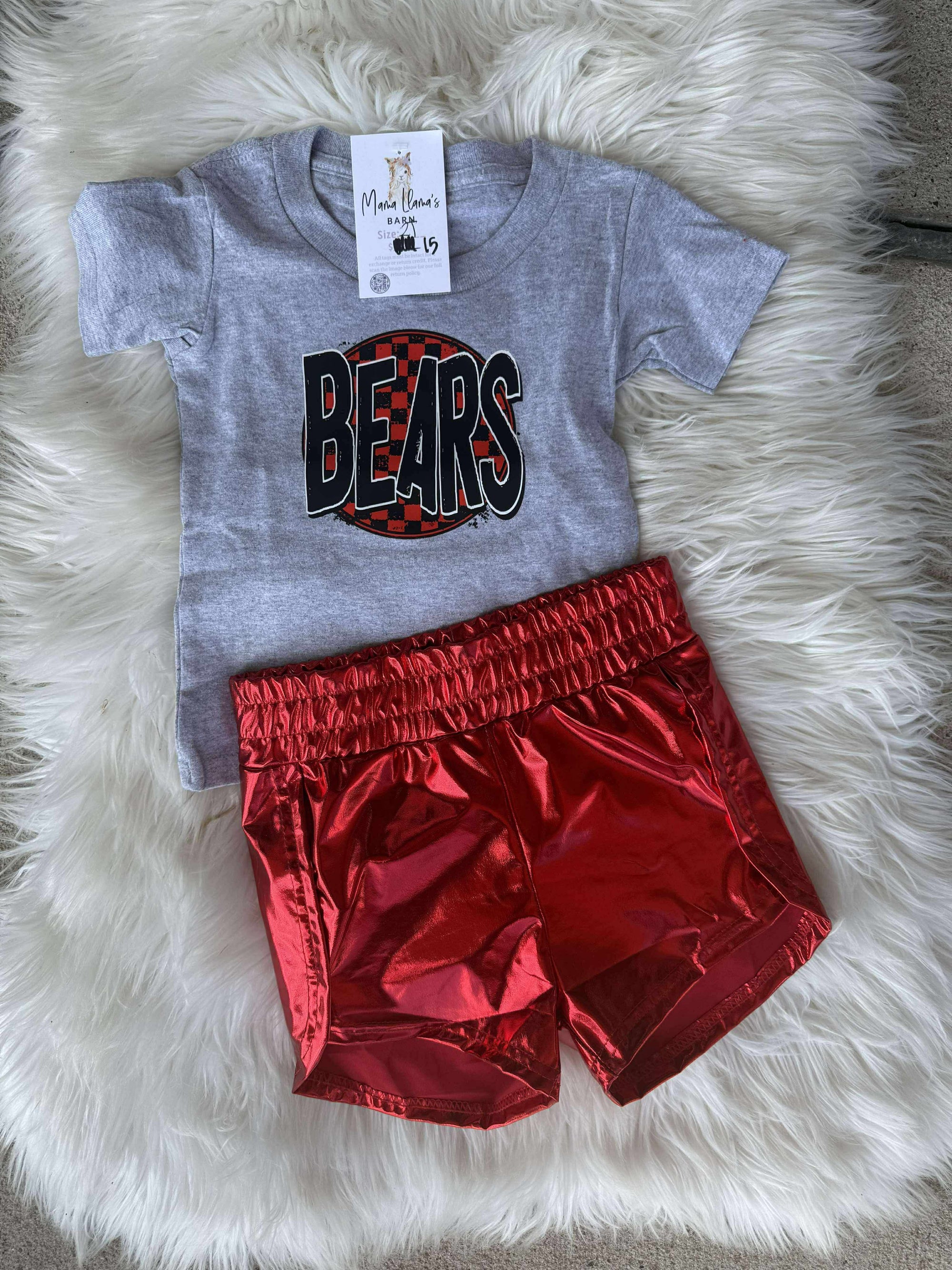Bears Checkered Circle Tshirt (Kids)
