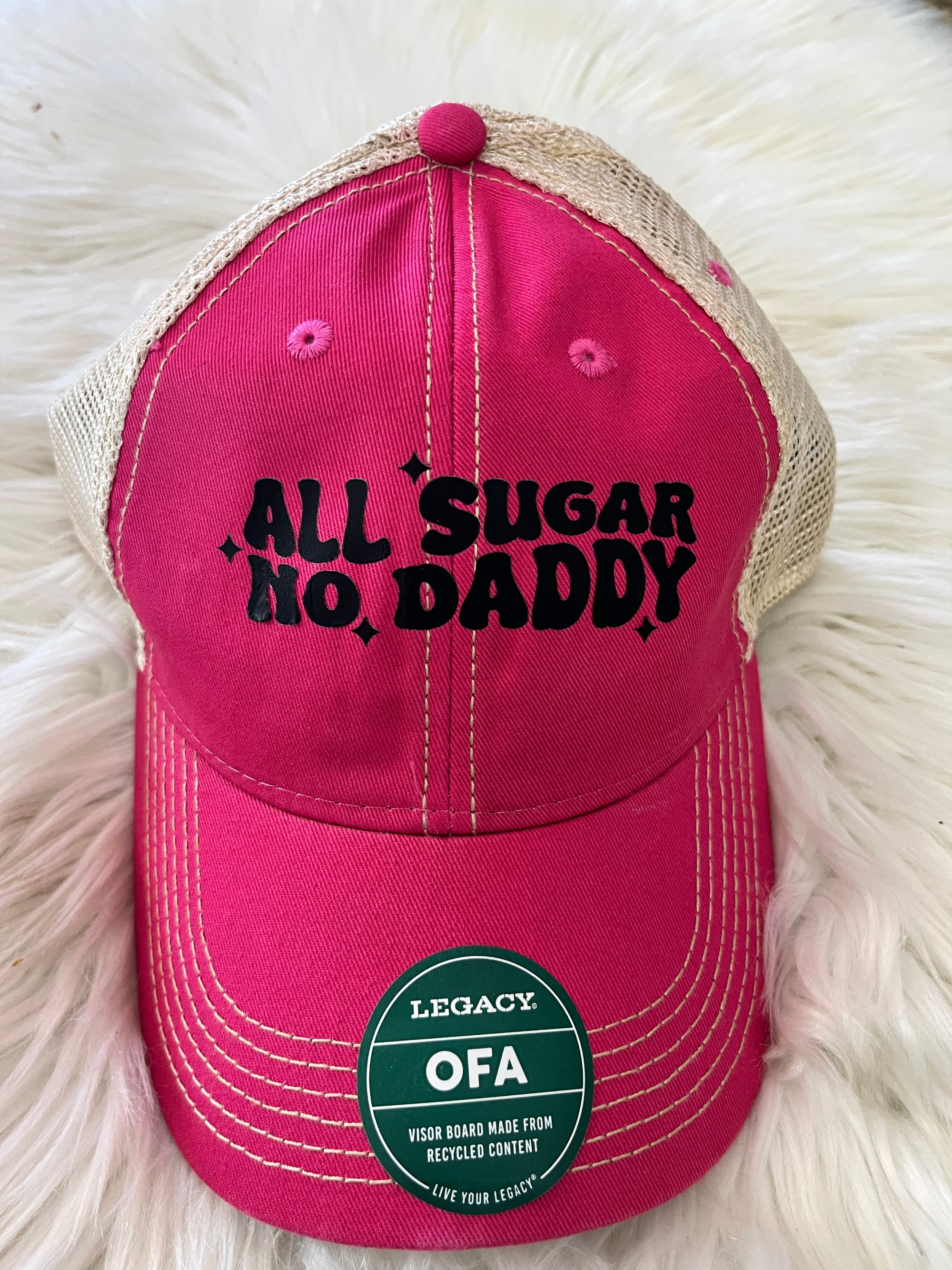 All Sugar No Daddy Hats - Pink and Tan Legacy