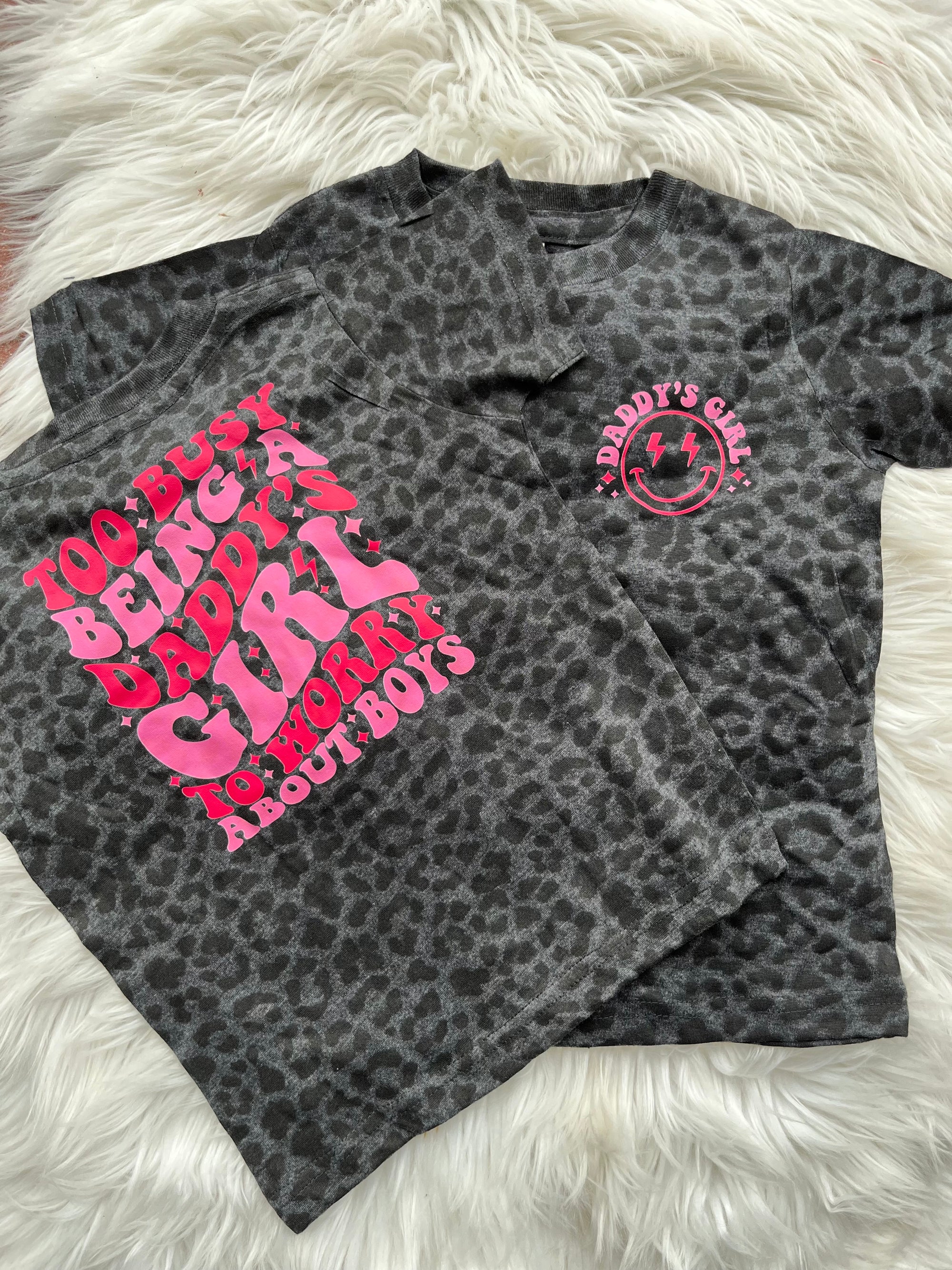 Daddy's girl  Leopard Print Tee