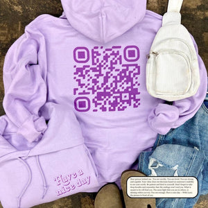 QR hoodie {pre book Closing Sunday at 10:00A)
