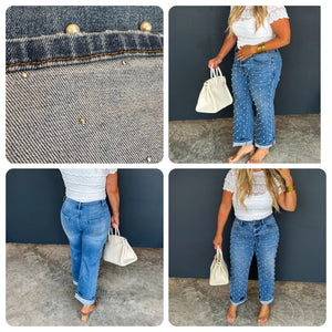 Denim & Pearls Crop Jeans (Pre-Order Closes 6/17 @9pm)