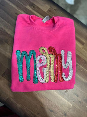 Merry Patchwork Sweatshirt