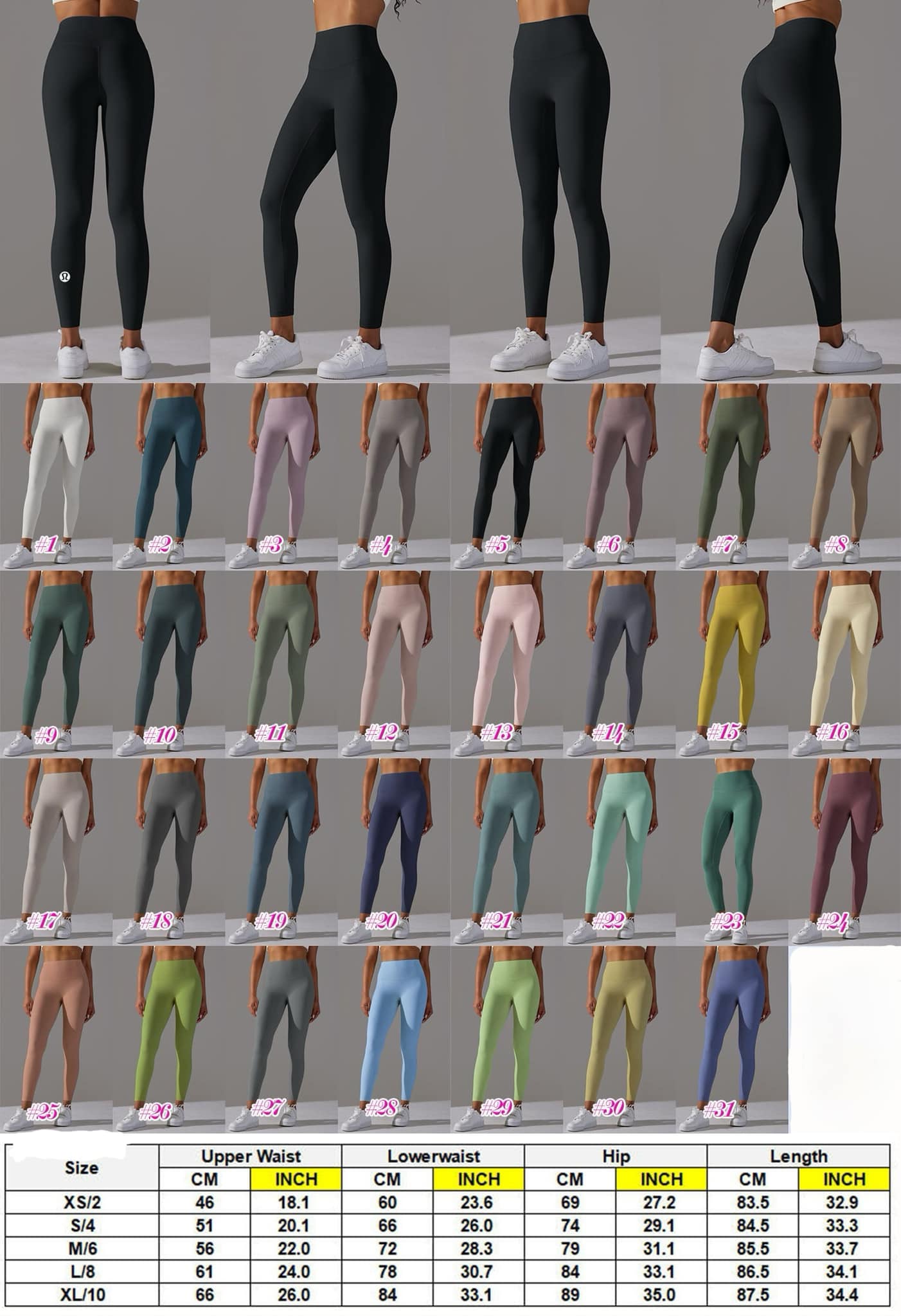 Womens Leggings (Pre-book closings 11/4) styles 21-31