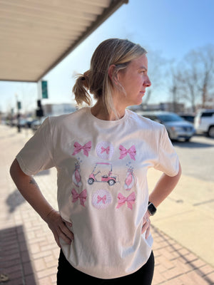 Pink golf boujee golf shirt Mom and me shirts - Mom size