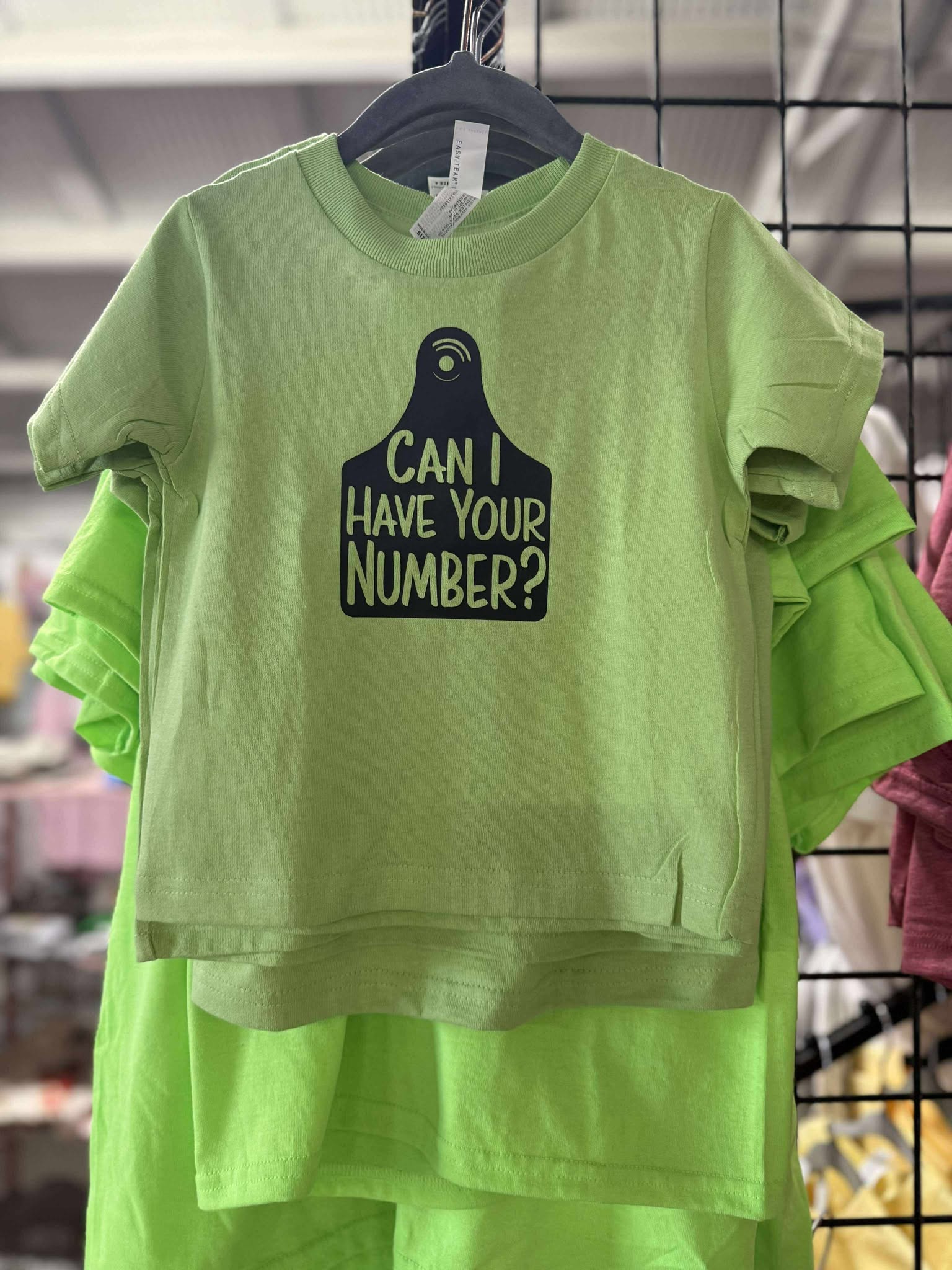 Can I Have Your Number? Eartag Tshirt