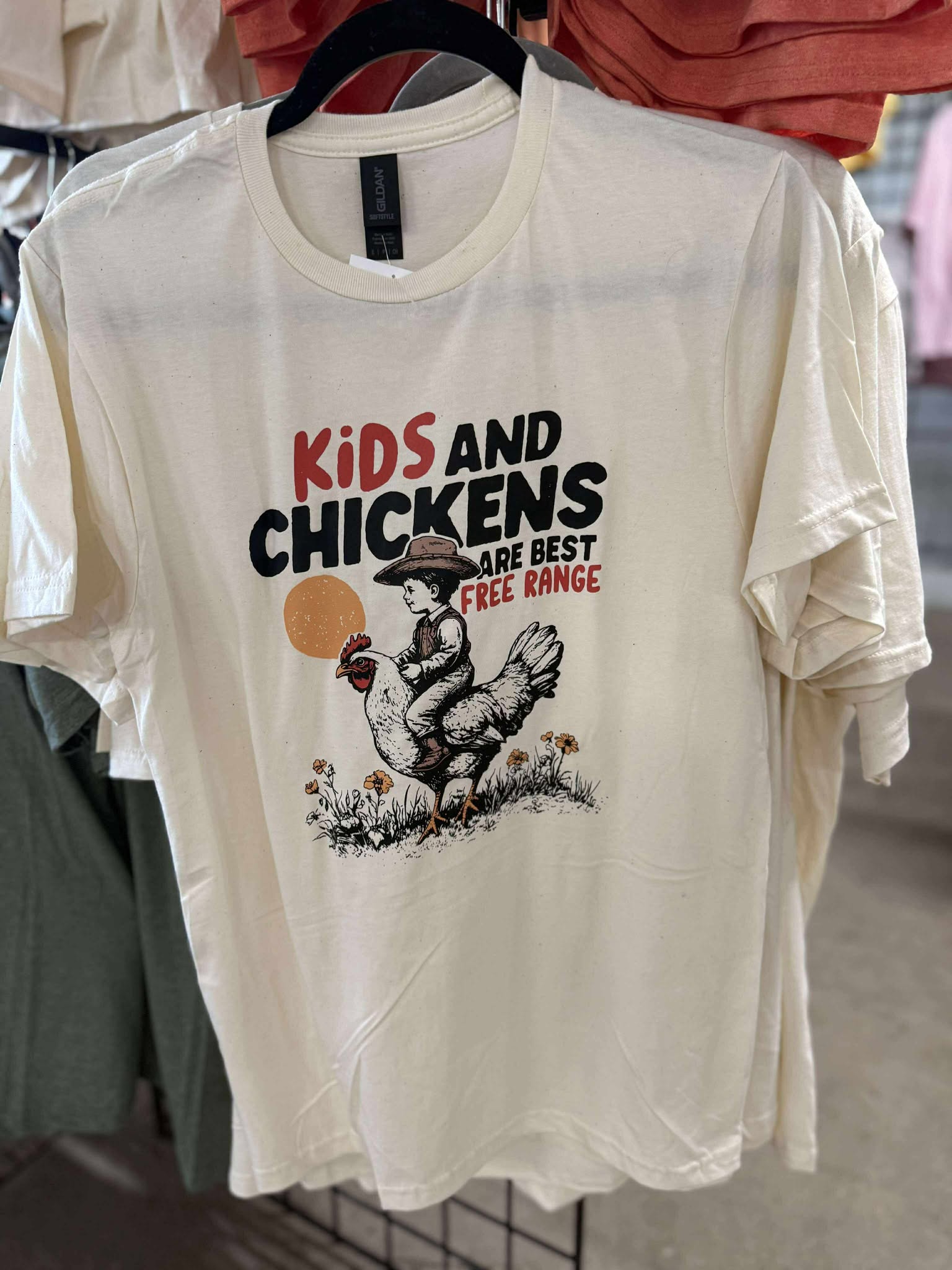 Kids And Chickens Are Best Free Range Tshirt
