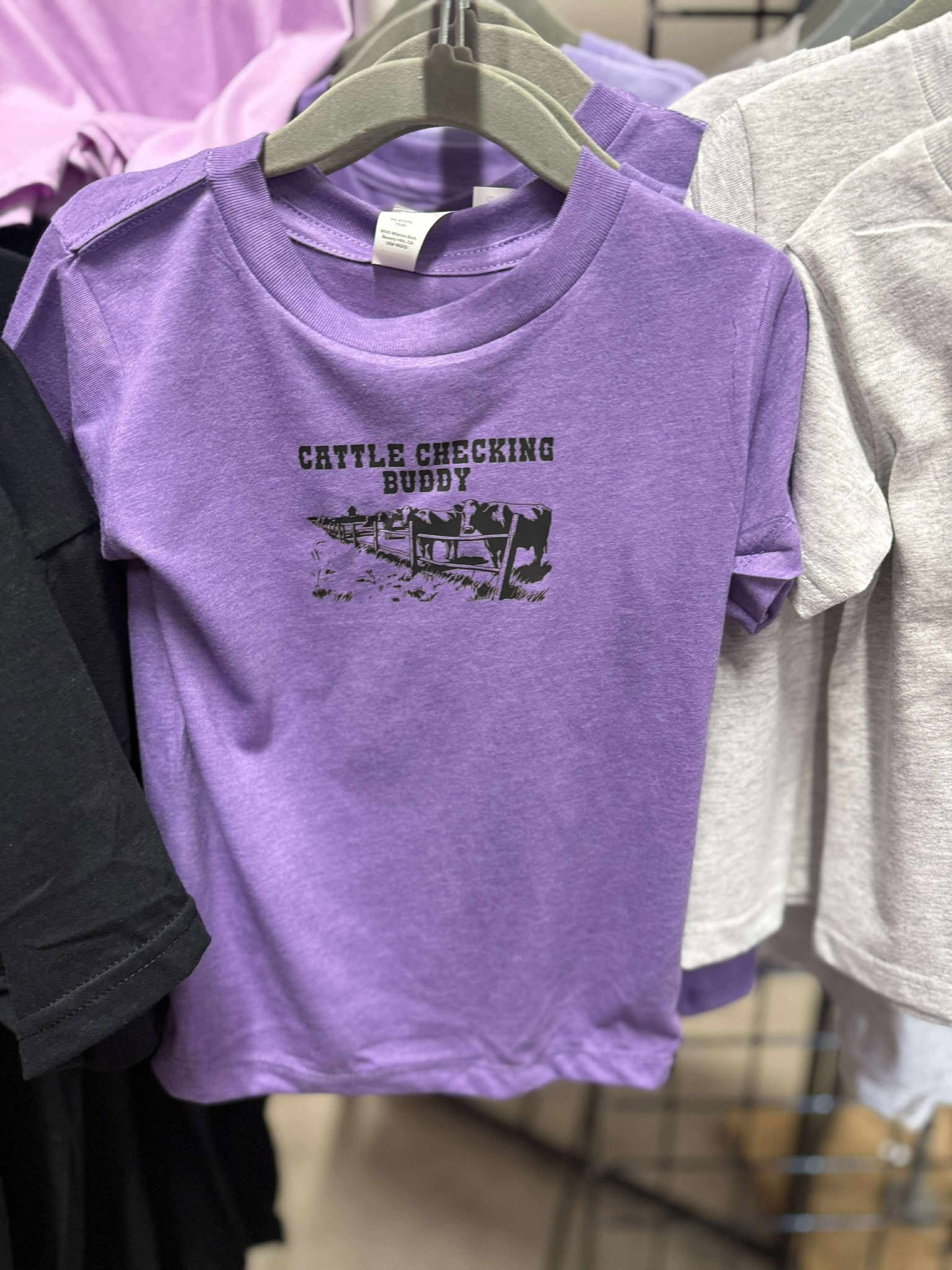 Cattle Checking Buddy-Purple Tshirt