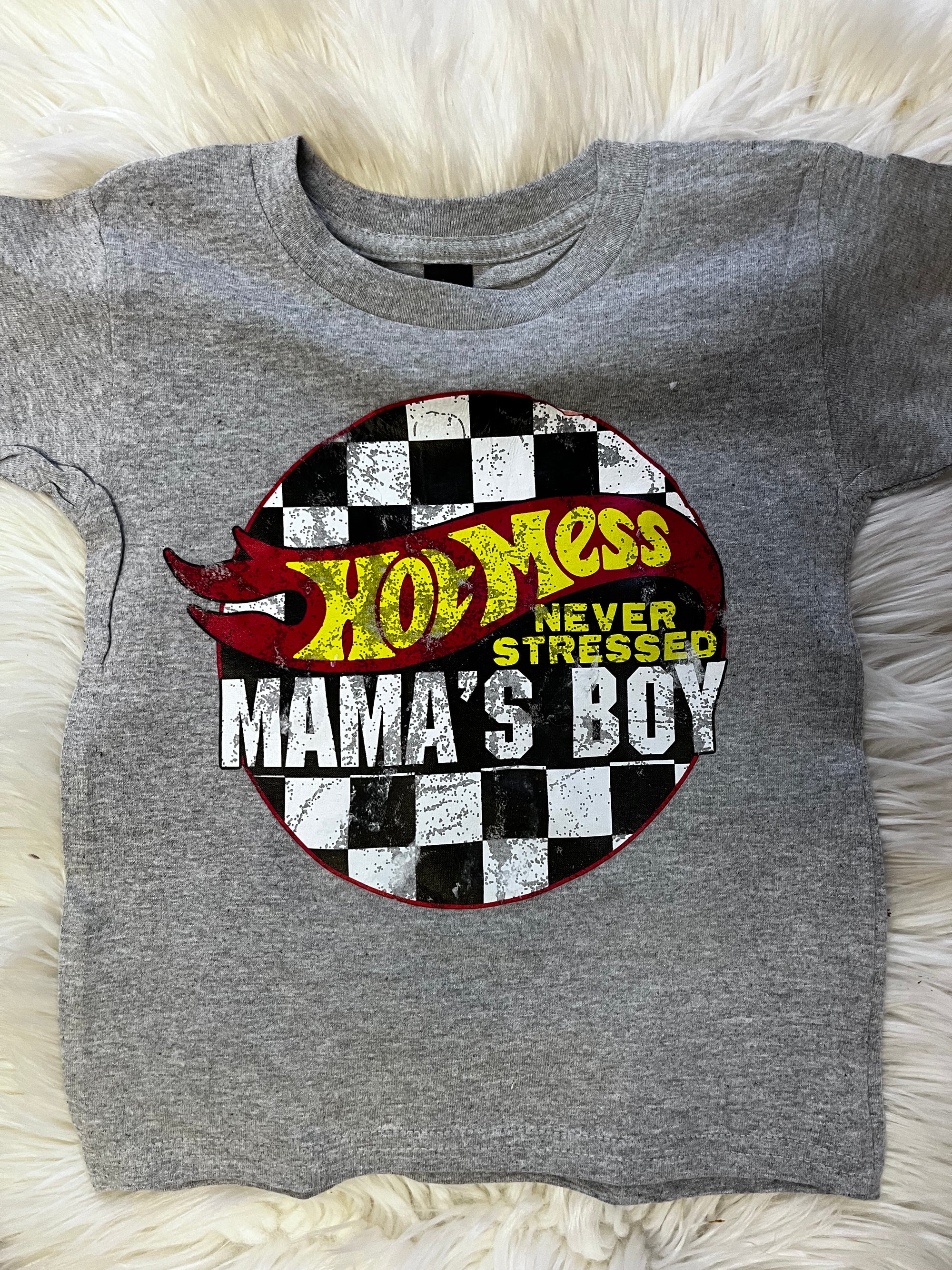 Hot Mess Never Stressed Mama's Boy Tee