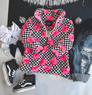 Checkered Flower Pullovers {Pre-Order Closes 8/22}