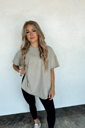 PREORDER- NEW COLORS- JOEY WASHED COTTON BOYFRIEND TEE
