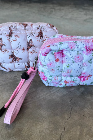 PREORDER- FLORAL & COWBOY MINI PUFF CLUTCH BAG