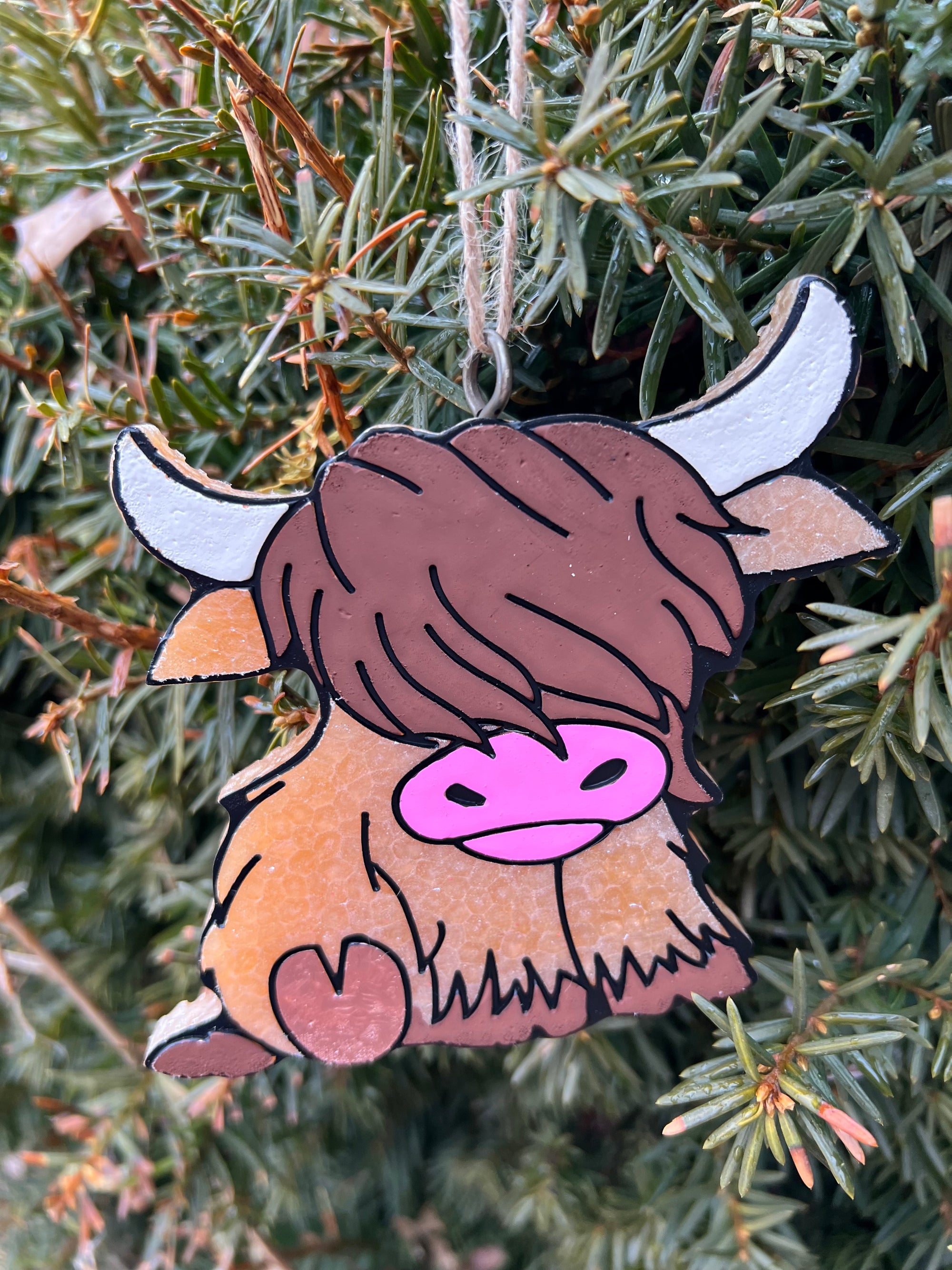 Highland Cow car freshie - Volcano