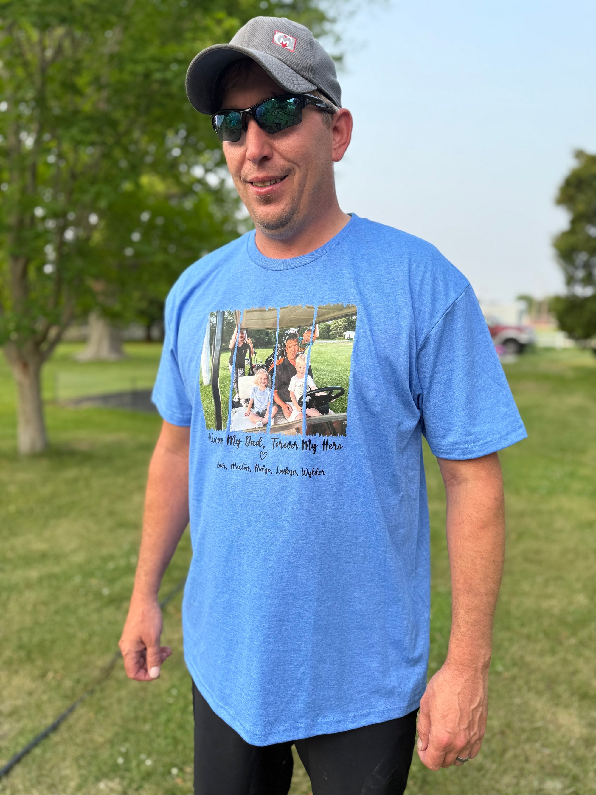 Custom Father's Day Shirt "Always my dad forever my hero"