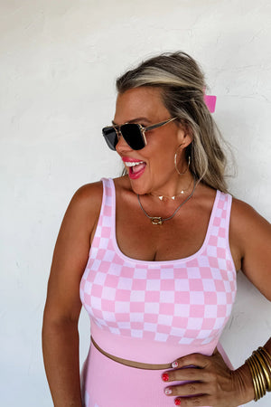Checker Bra & Biker Short Set (Pre-Order Closes 6/10 @9p)