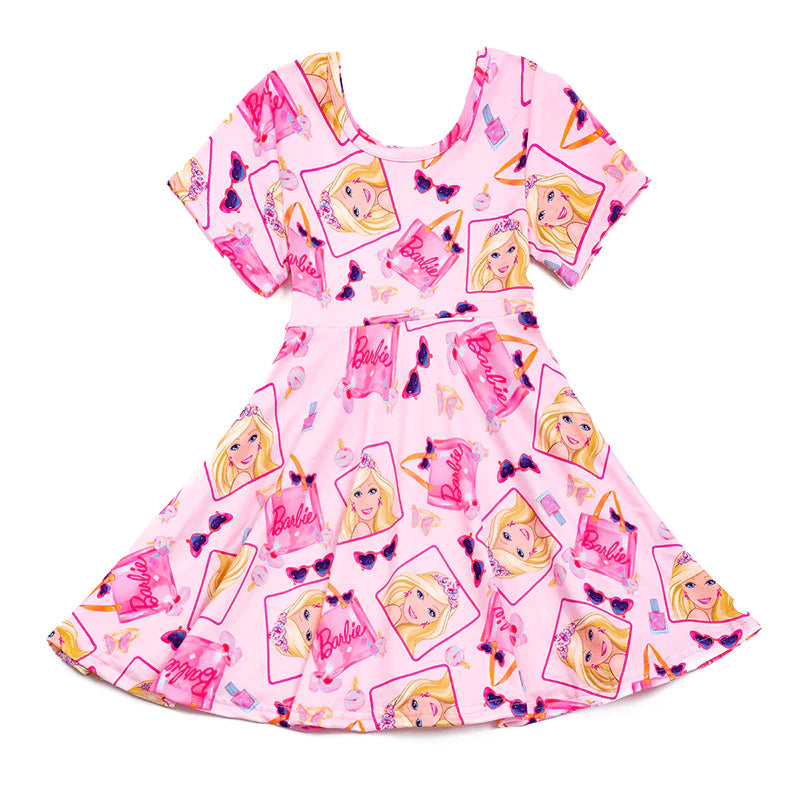 Girls Pink Barb Dress (pre-order)