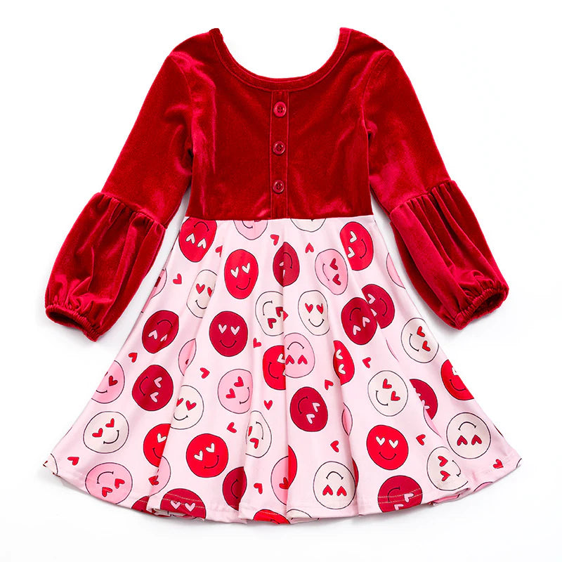 Smile Heart Velevet Valentine Dress (pre-order)