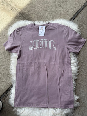 Auntie T-Shirt- Washed Lilac
