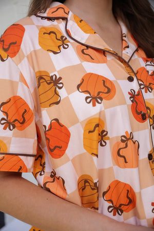PREORDER- Harvest Hues Ruffle Pajama Set
