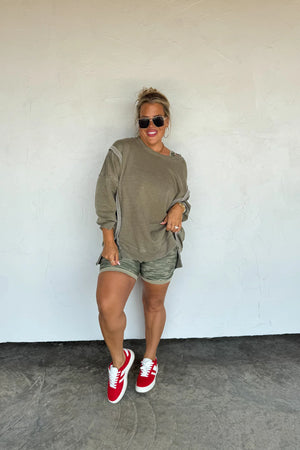 PREORDER- CAMO BRA & BIKER SHORT SET