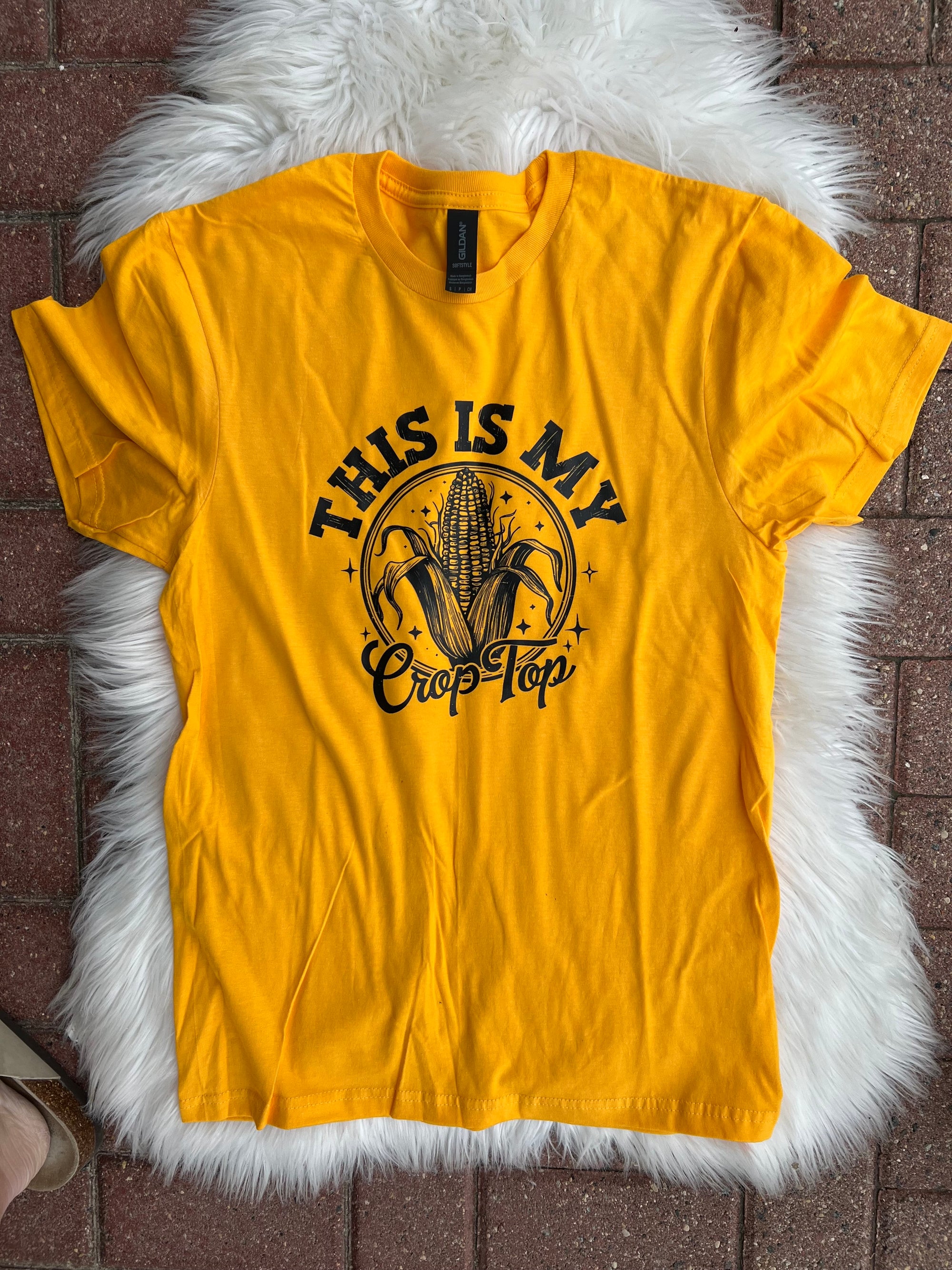 This is my crop top Shirt - Yellow