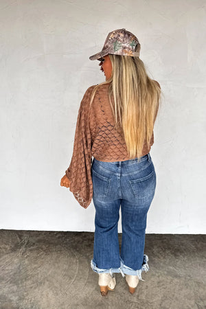 PREORDER- FALL COLORS FREE SPIRIT BELL SLEEVE TOP