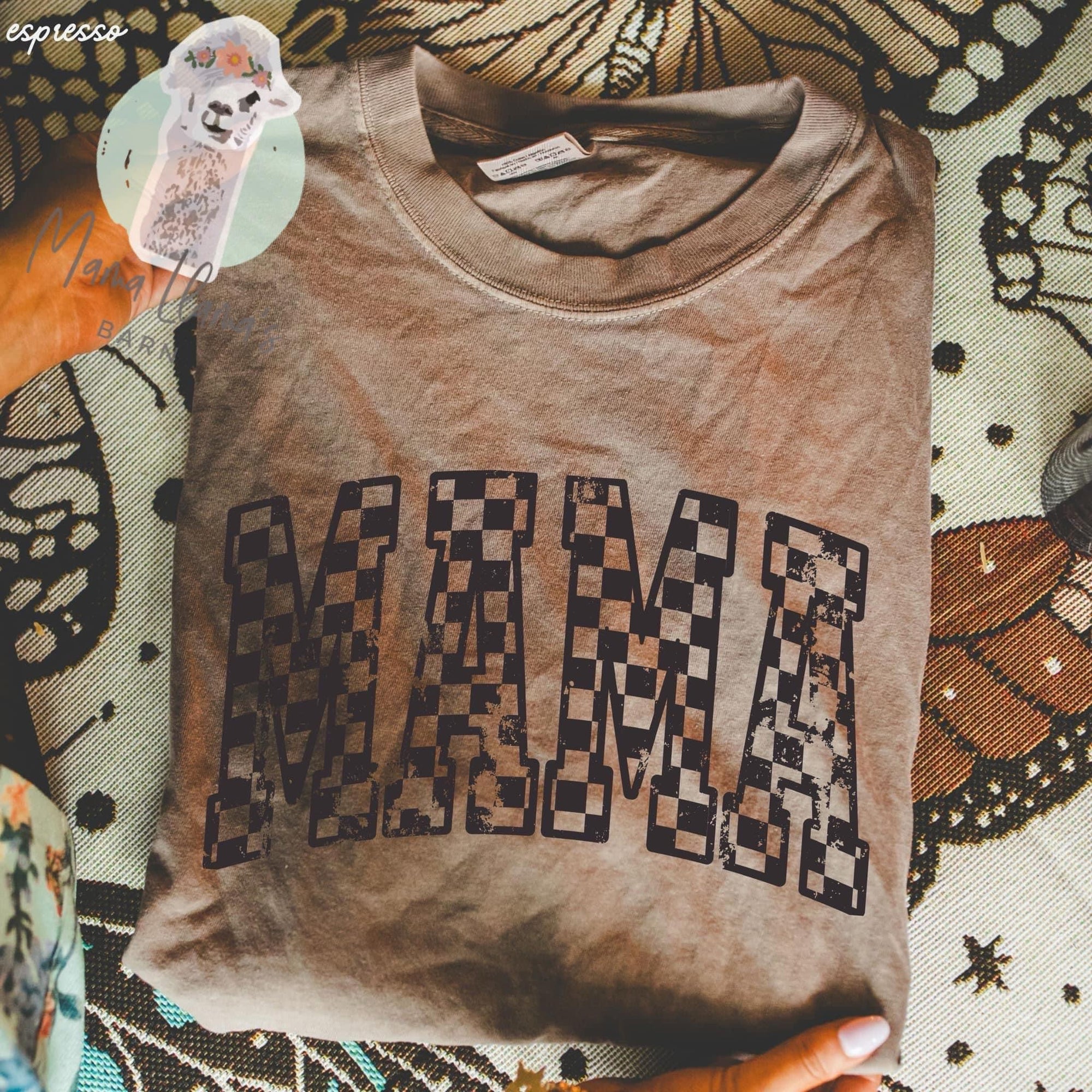 Checkered Mama Tee {Pre-Order Closes 10-23 @8am}