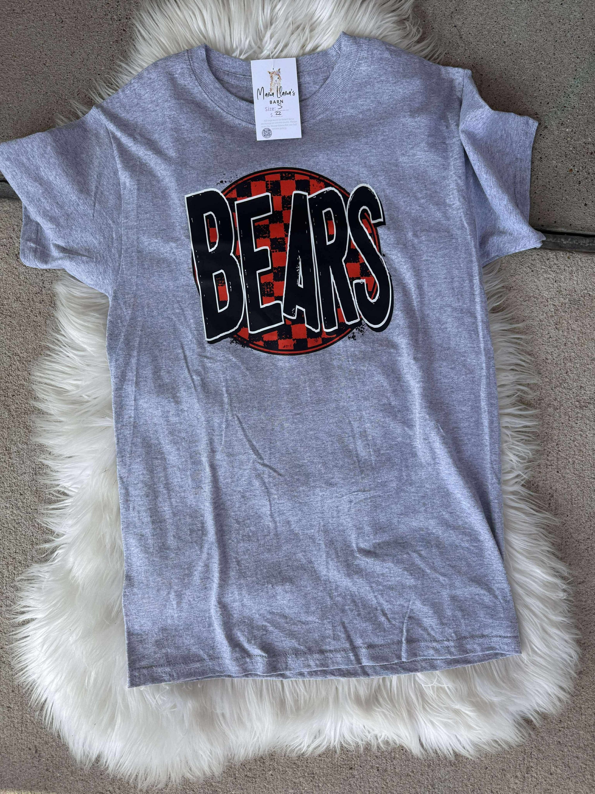 Bears Checkered Circle Tshirt (Adult)
