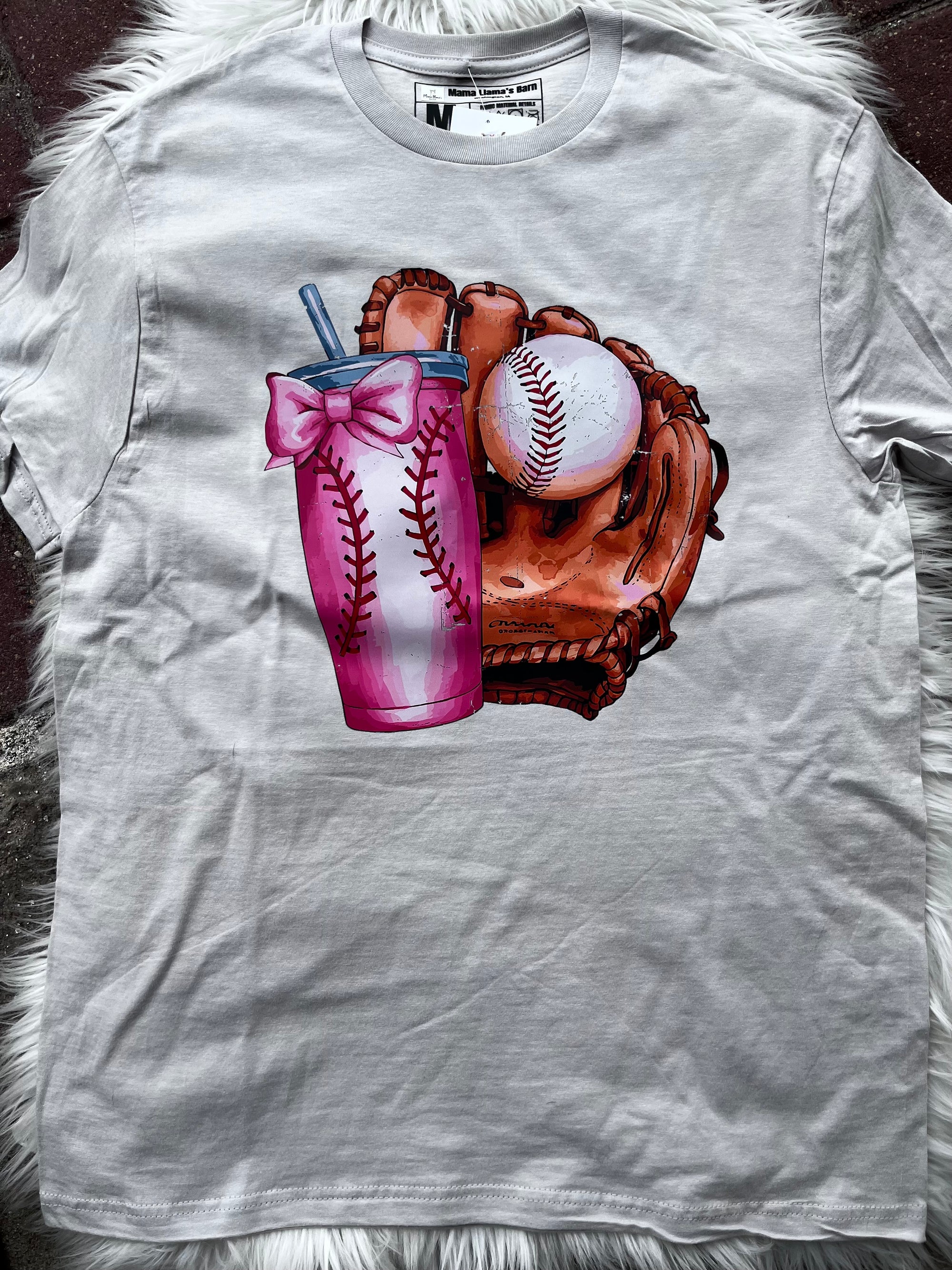 Baseball/Pink Cup Tee