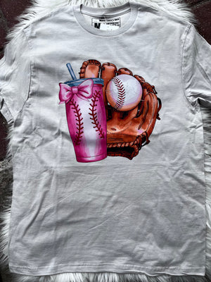 Baseball/Pink Cup Tee