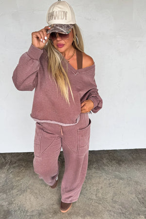PREORDER- FADED FEELS VNECK PULLOVER