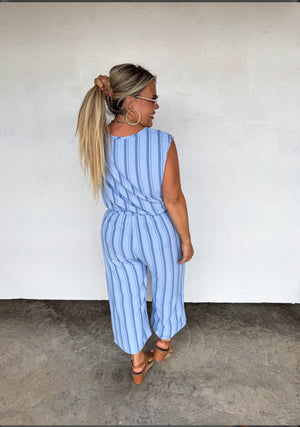 Striped Top and Pants Set