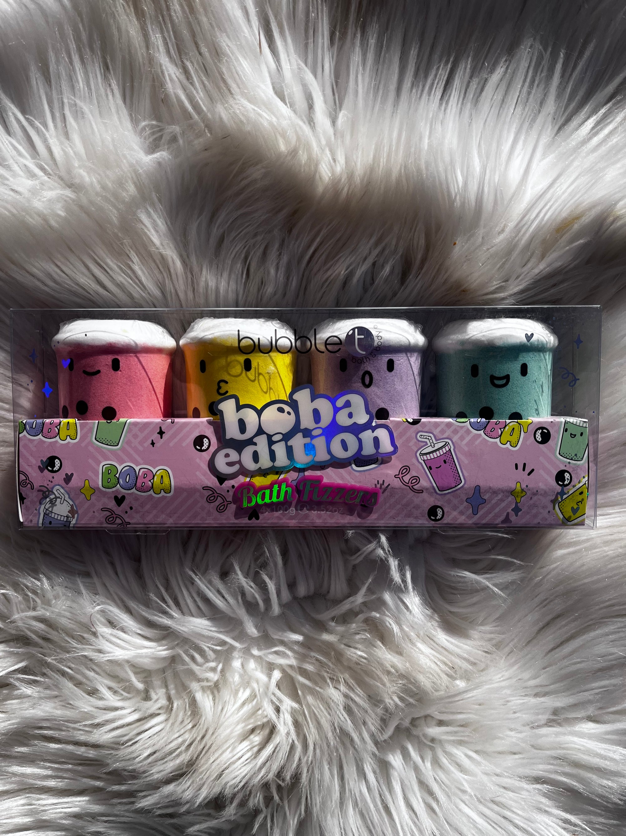 Boba Tea Bath Bomb Fizzer 4 Pack Gift Set