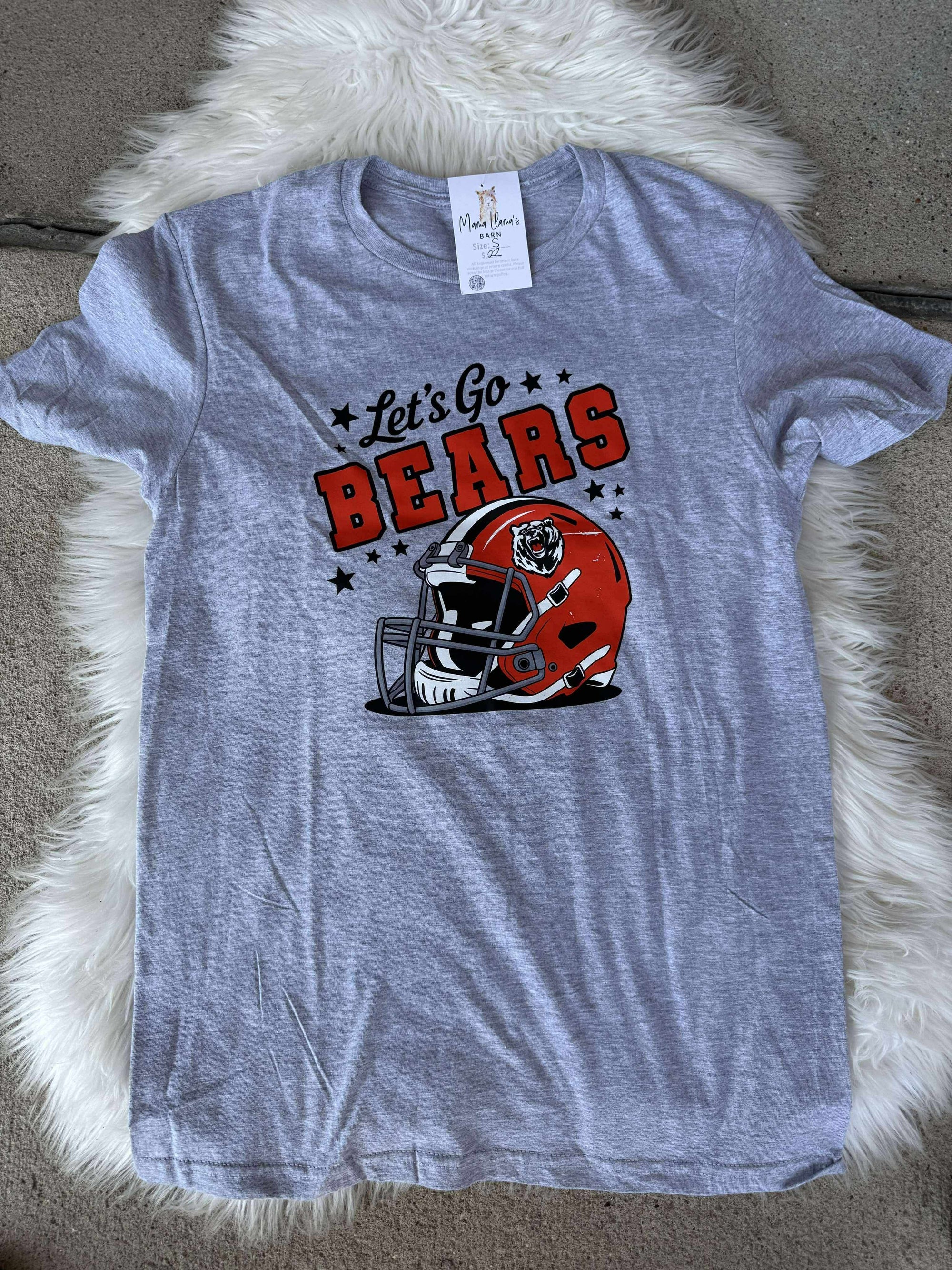 Let's Go Bears Football Helmet Tshirt (Adult)
