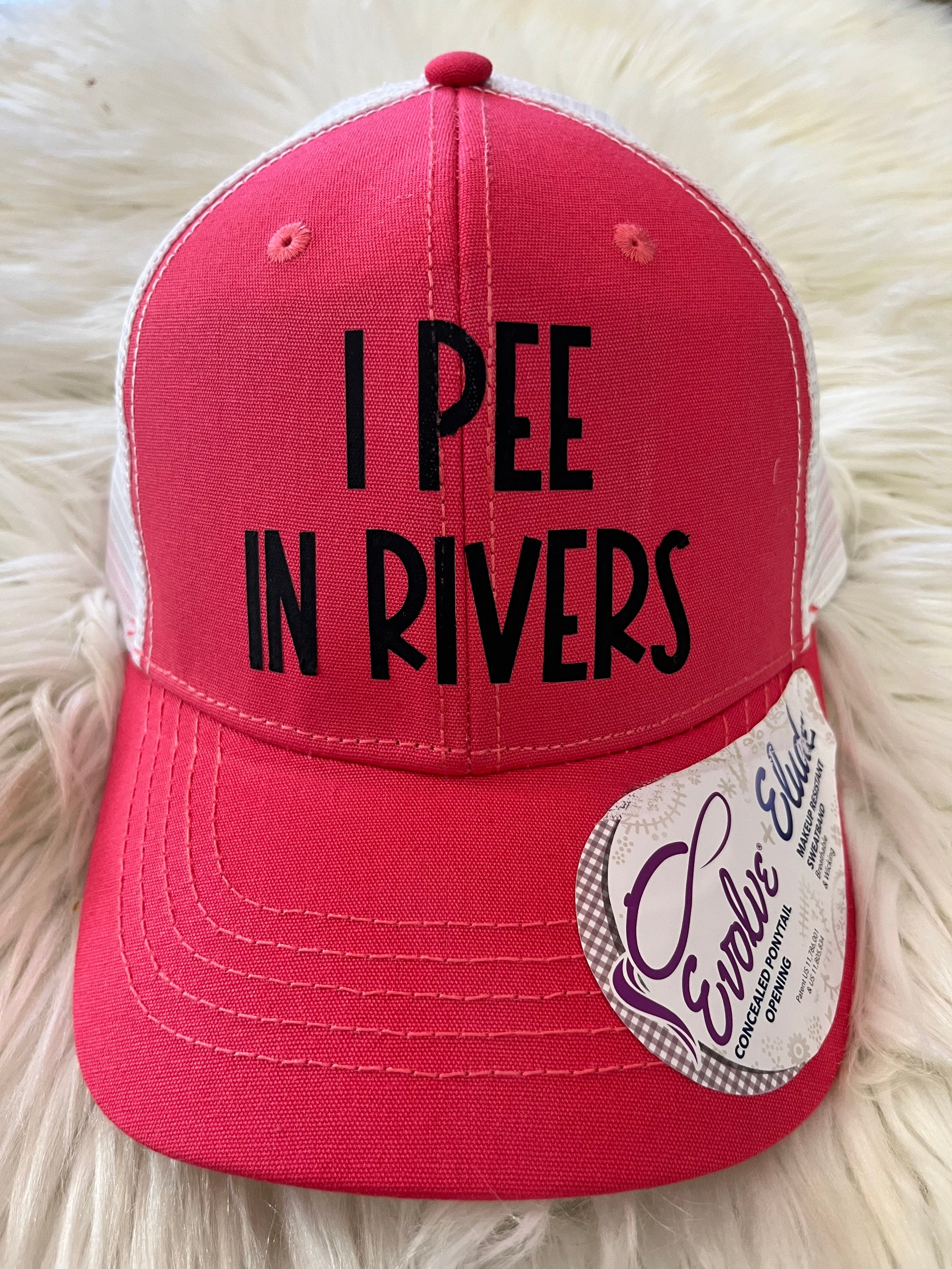 I Pee in Rivers Coral/White Hat