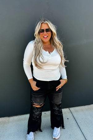 PREORDER- FALL BROOKLYN SNAP HENLEY TOP
