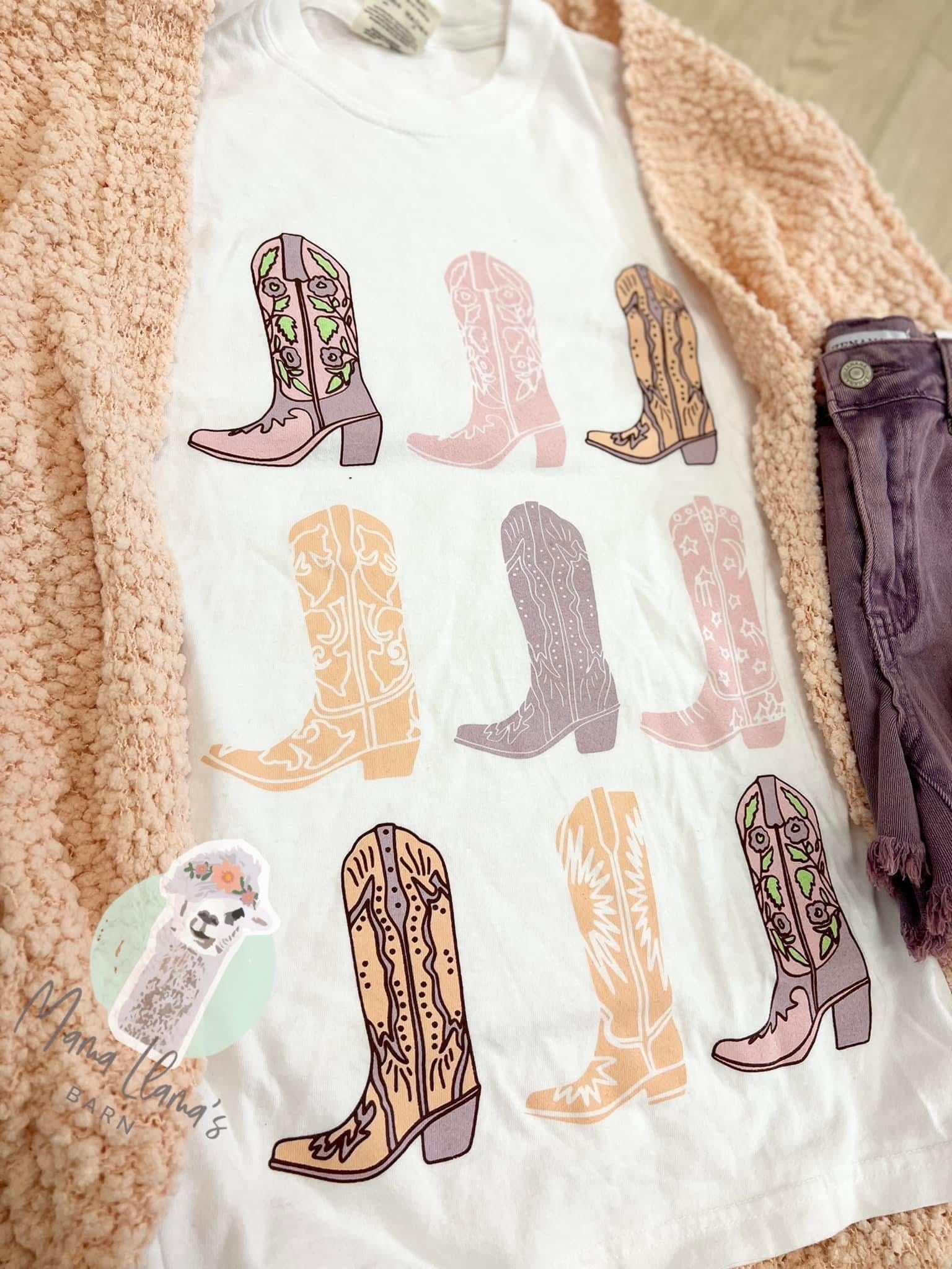 Ivory Tee Multi Color Boots {Pre-Order} Closes 2-26-24 @10pm