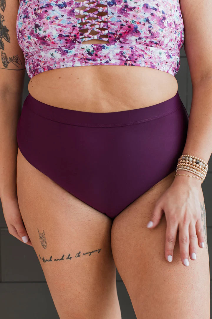 Sandy Shores High-Rise Swim Bottoms- Plum Sandy Shores High-Rise Swim Bottoms- Plum Sandy Shores High-Rise Swim Bottoms- Plum