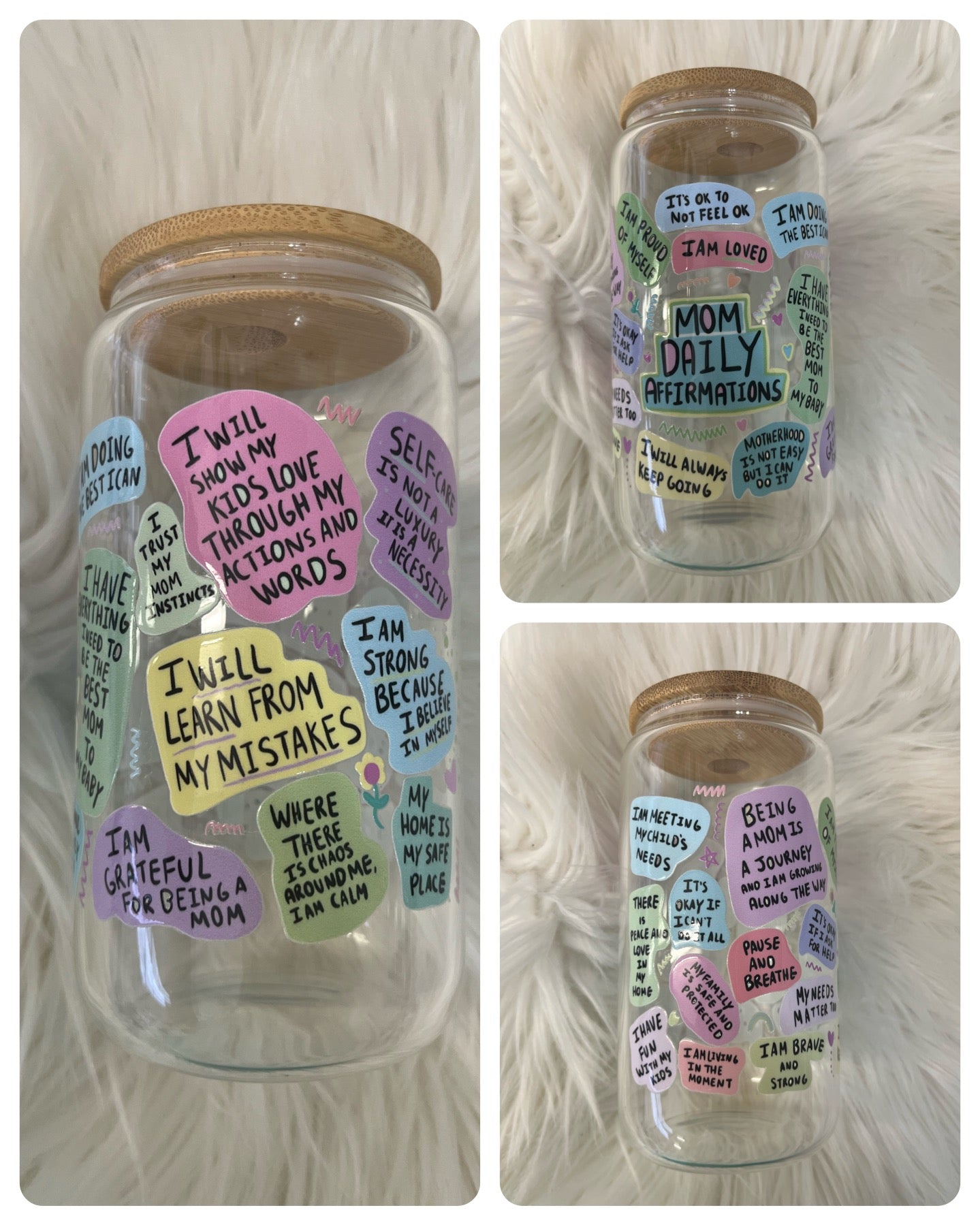 Mom daily affirmations libby beer can glass