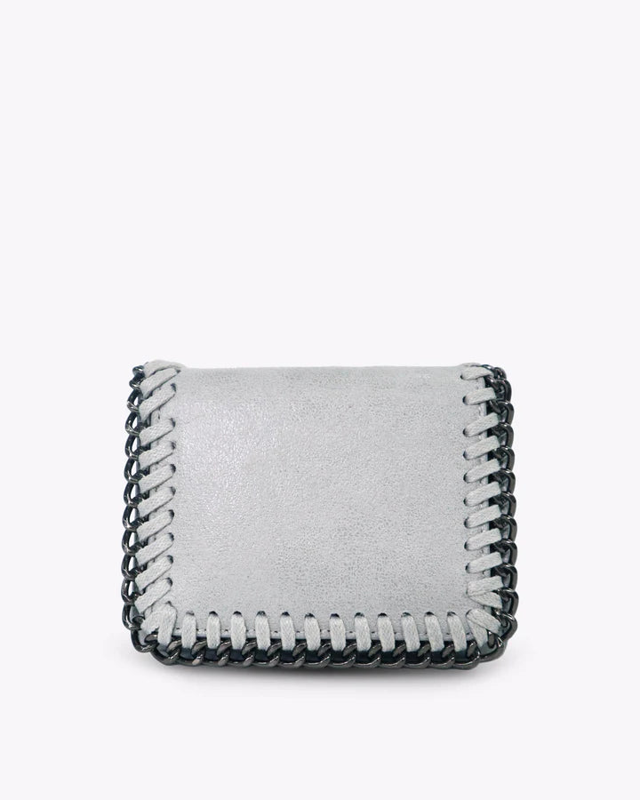 Mersi Alicia suede vegan leather wallet handmade hotsell grey