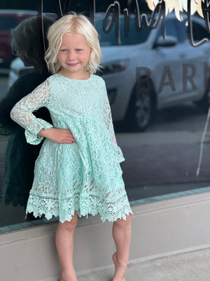 Teal Lace Dress